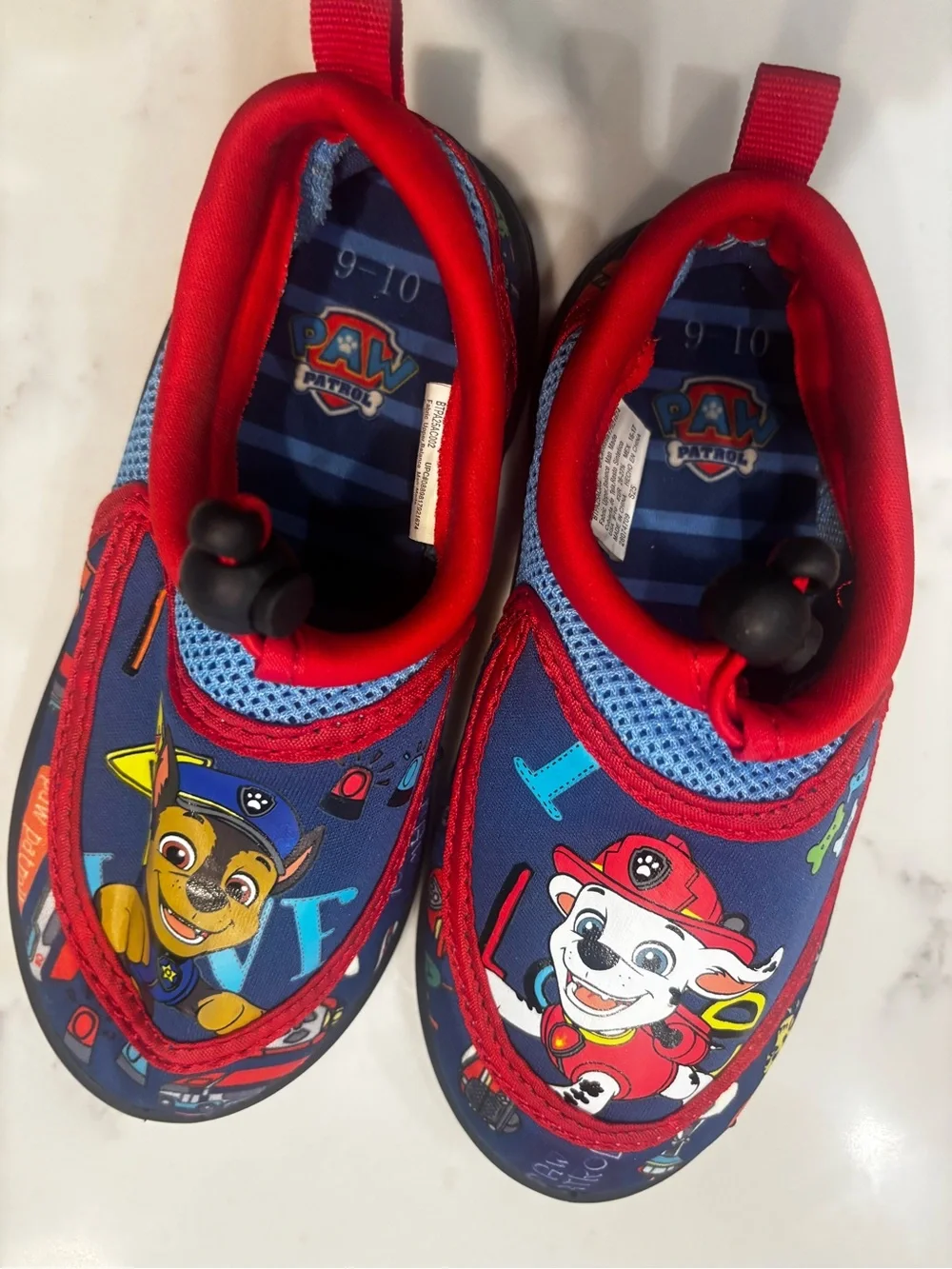 Paw Patrol Bright Blue & Red Kids Slip-On Water Shoes